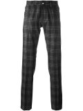 plaid straight trousers