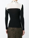 ruffled panel knit blouse