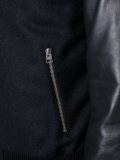 contrast zipped bomber jacket