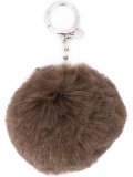 faux fur pom-pom keyring