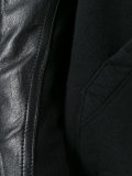 leather sleeve hoodie