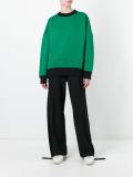 bicolour neoprene sweatshirt