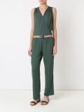 v-neck belted jumpsuit
