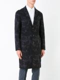 jacquard single breasted coat