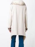 embellished cuffs mid coat