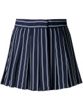 high waist pleated stripe shorts