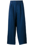 cropped tuck pants