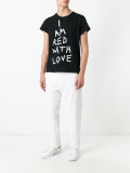 printed text T-shirt 