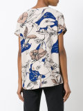 floral V-neck blouse 