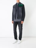 fur panel denim jacket