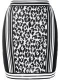 leopard jacquard skirt