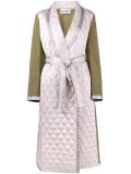 Quilted Cotton and Satin Coat 