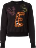 beaded patch sweatshirt 