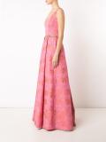 floral jacquard gown
