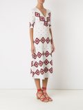 v neck jacquard dress