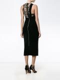 fitted lace insert dress