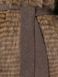 cashmere belted fur jacket 