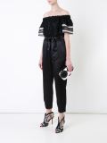 tie waist tapered trousers