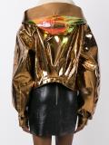 metallic bomber jacket