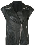sleeveless biker jacket
