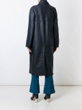 belted shearling long coat 