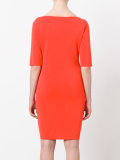 boat neck fitted dress