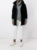 high neck zipped coat