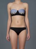 printed bandeau bikini set