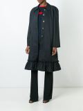  ruffle hem trench coat