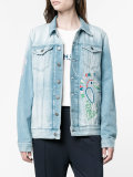 Hama bead embellished denim jacket