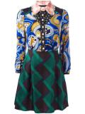 multi-print dress