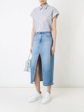 striped short-sleeve shirt