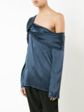 draped one shoulder top