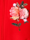 embellished roses V-neck jacket