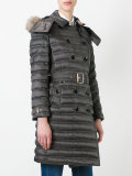 double-breasted parka coat
