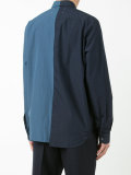 asymmetric two-tone shirt