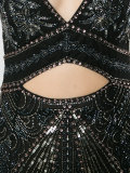 crossed back embroidered gown
