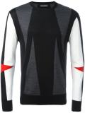 intarsia geometric pattern jumper
