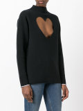 heart cut-out sweater