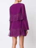 tiered lace up dress