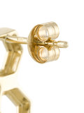 plain triple Honeycomb stud earrings