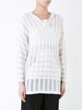 loose fit striped knit top