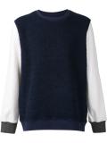 contrast sleeve sweatshirt
