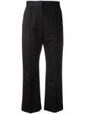 cropped straight leg trousers