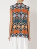 abstract print sleeveless shirt