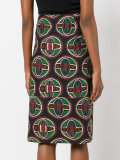 geometric print drawstring skirt