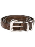 interlaced leather belt