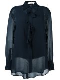 bow appliqué sheer shirt 