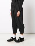 tapered drop-crotch trousers