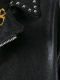studded biker cropped jacket